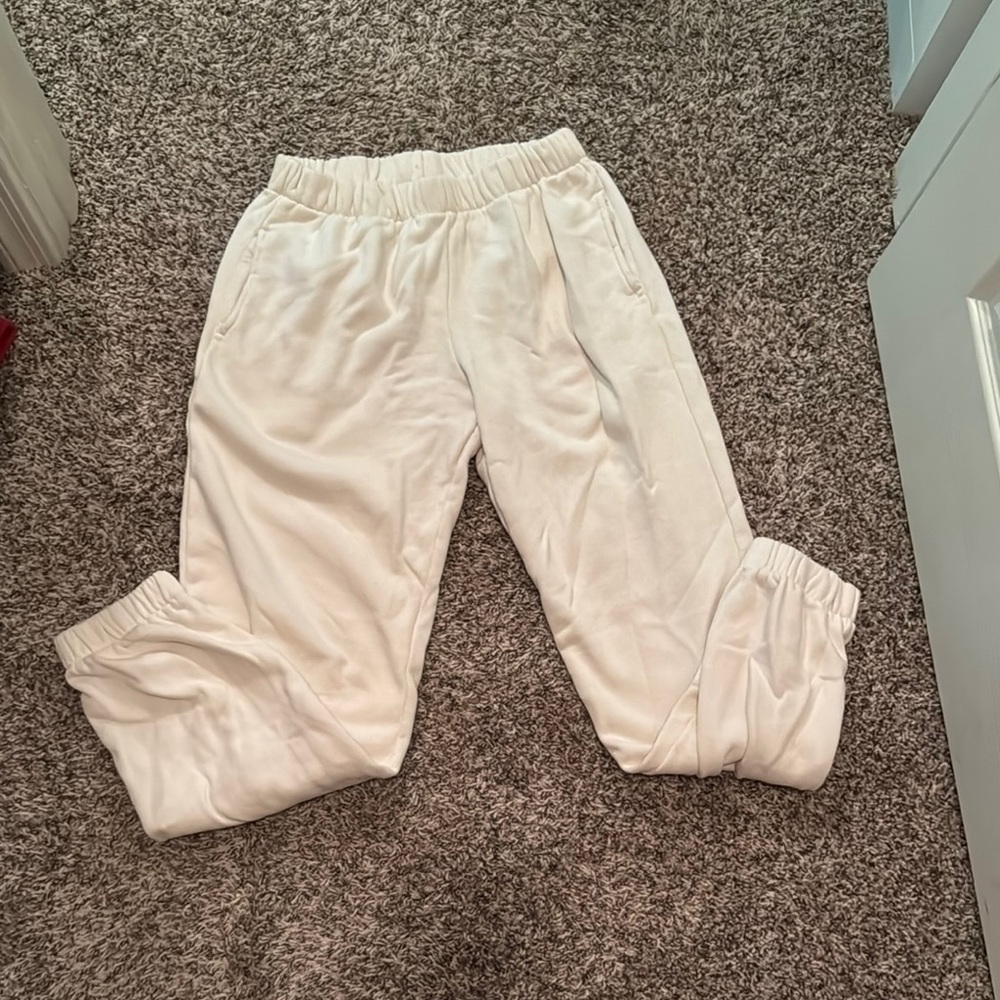 Kids White Jogger Pants